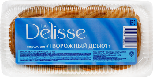 

Пирожное DELISSE Творожный дебют, 200г