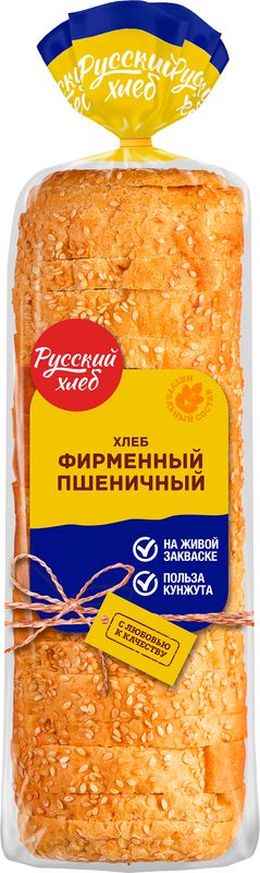 

Хлеб Русский хлеб Фирменный Пшеничный в нарезке высший сорт 250 г