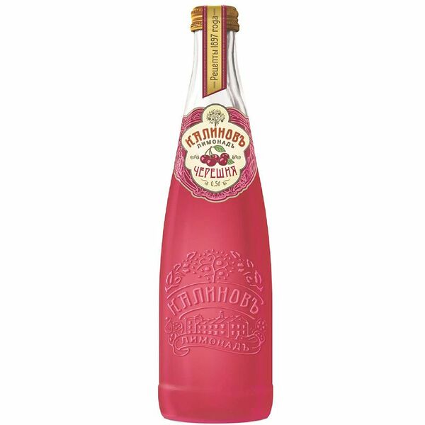 Напиток Калиновъ Лимонадъ Винтажный Черешня безалкогольный сильногазированный, 500мл
