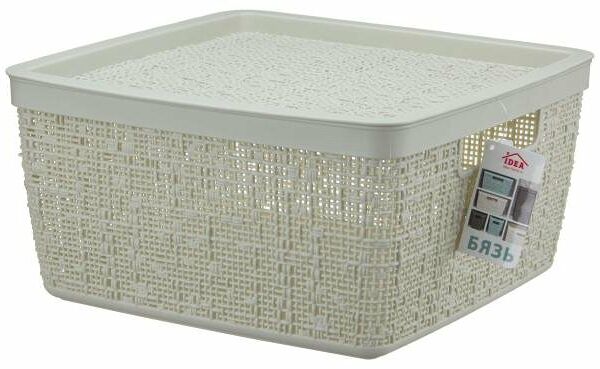 Коробка Idea Бязь с крышкой 28х28х14 cм