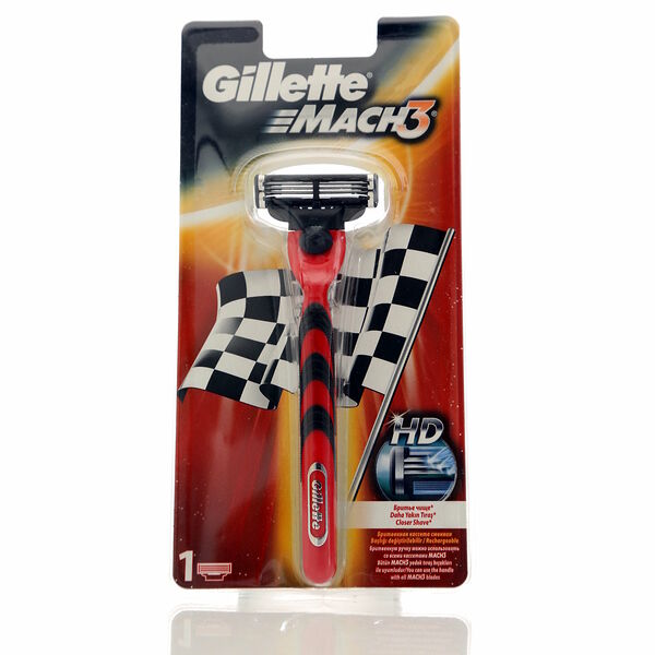 Бритва безопасная со сменной кассетой Mach3 Турбо ТМ Gillette (Жилетт)