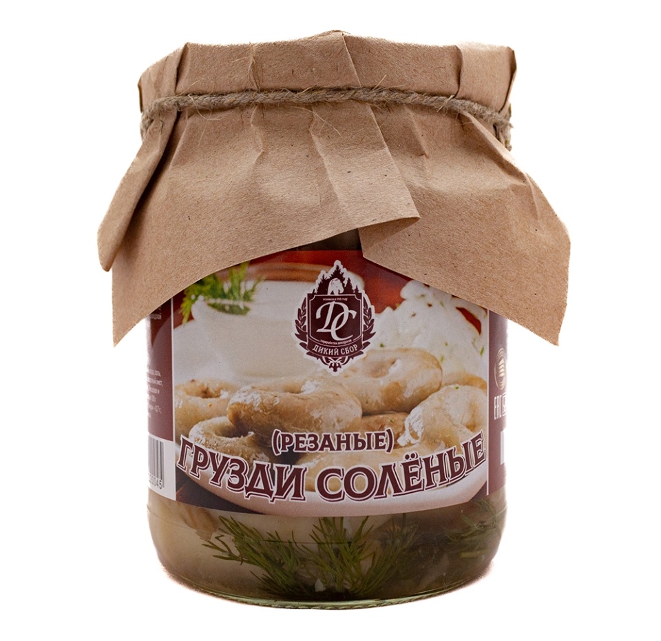 

Грибы Дикий Сбор грузди белые соленые резаные 300г, Россия