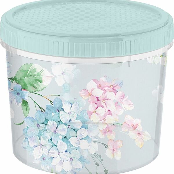 Банка Phibo с завинчивающейся крышкой и декором 11130 1л в ассортименте