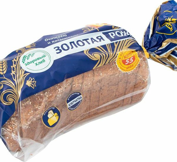 Каравай хлеб Золотая рожь ржаной с отрубями