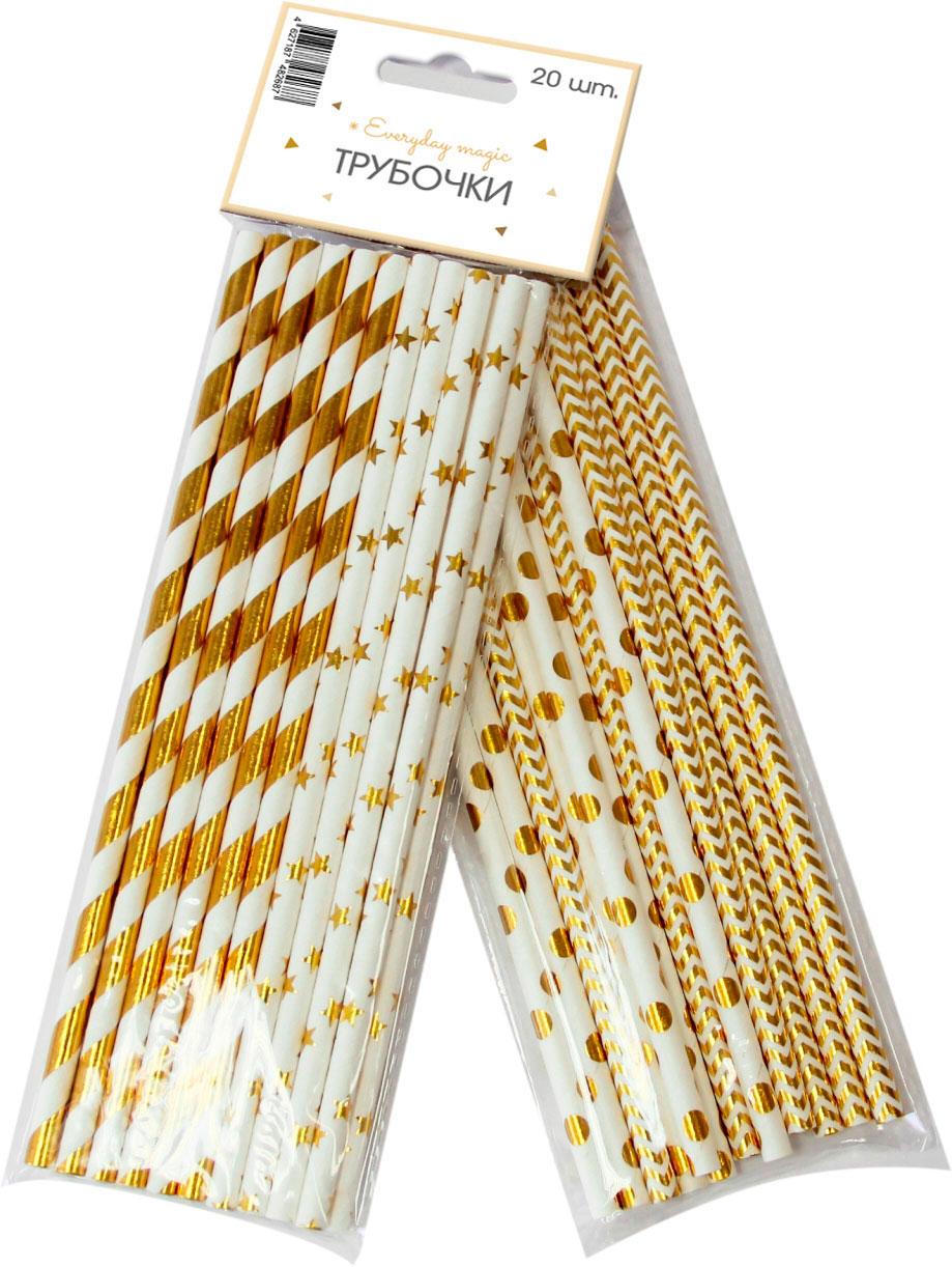 

Трубочки бумажные Пакетико Party в ассортименте 20 шт