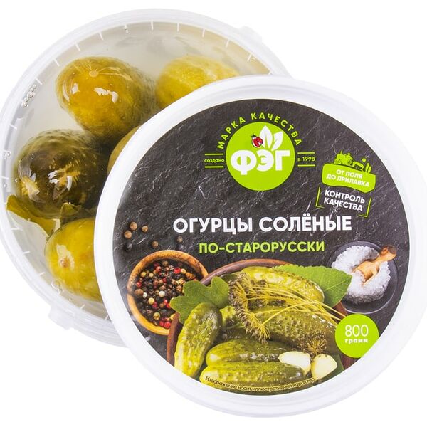 Огурцы ФЭГ соленые по-старорусски 800г