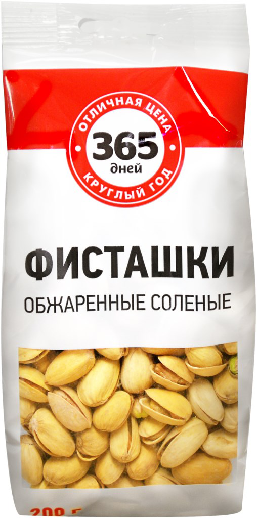 

Фисташки 365 ДНЕЙ жареные соленые 200 г
