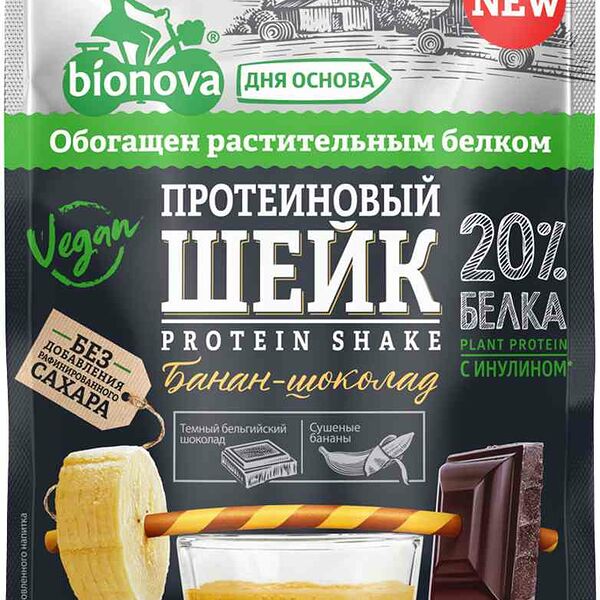 Шейк протеиновый Bionova Банан-шоколад