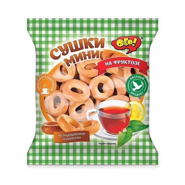 Сушки ОГО мини на фруктозе
