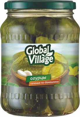 Огурцы соленые Global Village по-домашнему 680 г