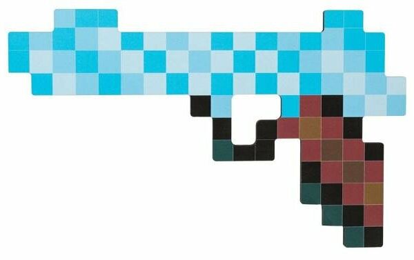 Пистолет игровой ЯиГрушка пиксельный, 25 см