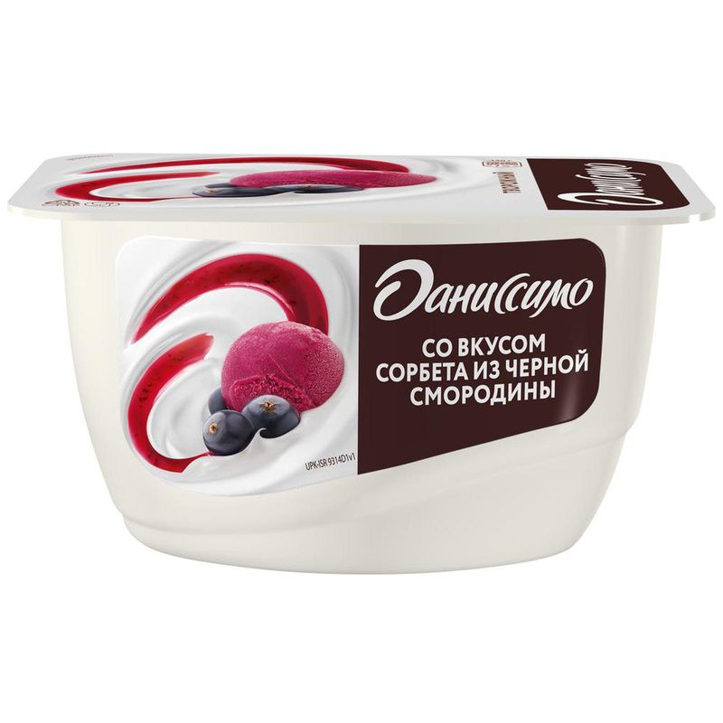 

Десерт творожный Даниссимо со вкусом сорбета из сочной чёрной смородины и мяты 5.6% 130 г