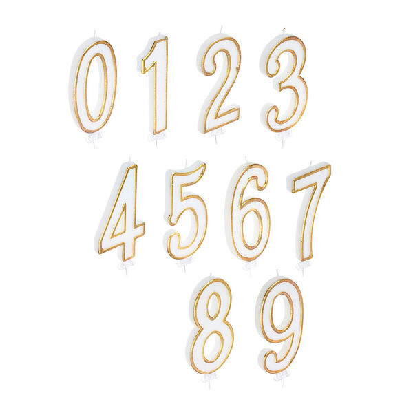 Fntastic свеча для торта, цифра, гигант, 13 см, цвет золотой с глиттером, (0-9)