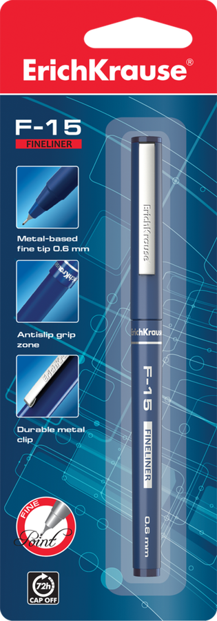 

Ручка капиллярная ErichKrause F-15 синий