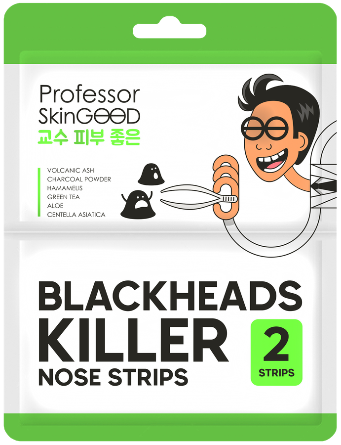 

Полоски для носа Professor Skingood Blackheads Killer, 2шт