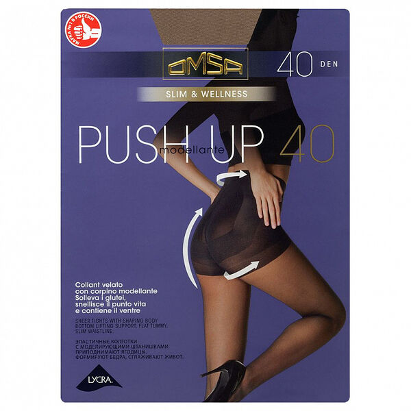 Колготки Omsa Push-up капроновые цвет загара, 40 den, размер 2