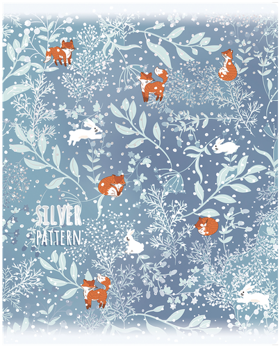 

Тетрадь BG Silver pattern в клетку в ассортименте 40 листов 1 шт