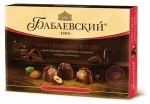 Набор конфет Бабаевский Dark Cream целый фундук и дробленый миндаль в Магнит со скидкой –54%
