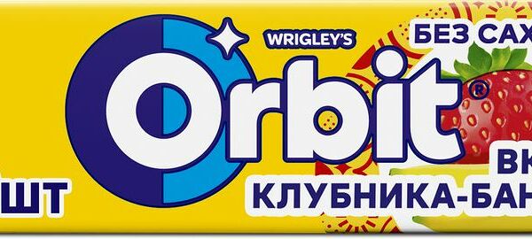 Жевательная резинка Orbit клубника-банан 13.6г