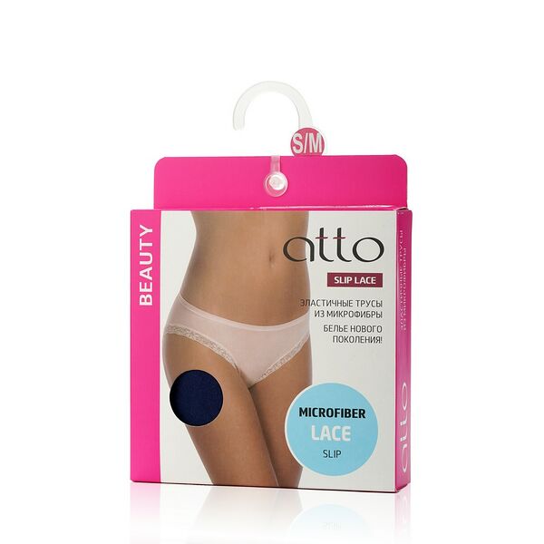 Женские трусы Atto Lace slip vita alta тёмно-синие S/M