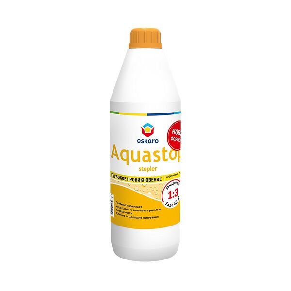 Грунт глубокопроникающий ESKARO Aquastop Stepler, 1л