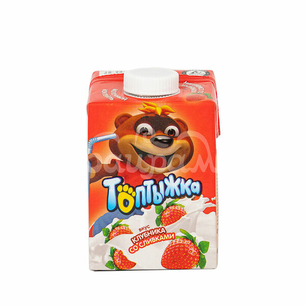 Детское питание Коктейль Топтыжка 3.2% 500гр Клубника со сливками т/п