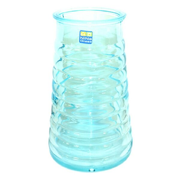 Ваза NiNaGlass Конориф 1, 19.5 см, конус, стекло, лазурный