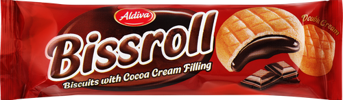 

Печенье сдобное Aldiva Bissroll с какао-начинкой 43 г