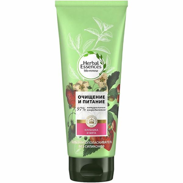 Бальзам-ополаскиватель Белая клубника и Сладкая мята ТМ Herbal Essences (Хербал Эсенсес)