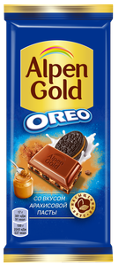 Шоколад Alpen Gold Oreo со вкусом Арахисовой Пасты молочный в Магнит со скидкой –45%