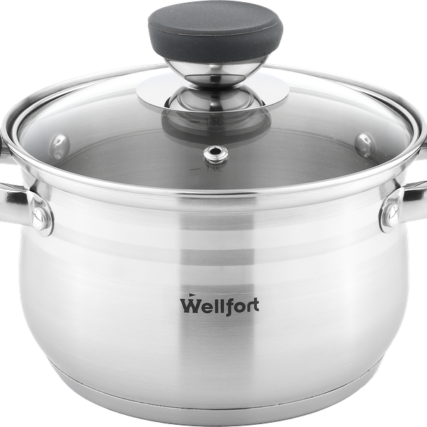 Кастрюля Harmony Wellfort нержавеющая сталь, 2.1 л