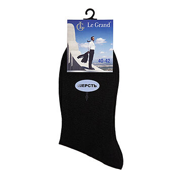 Носки мужские Le Grand черные, размер 40-42