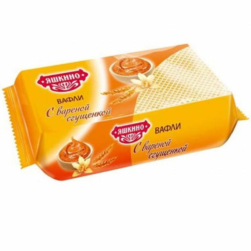 

Вафли Яшкино с вареной сгущенкой 200 г