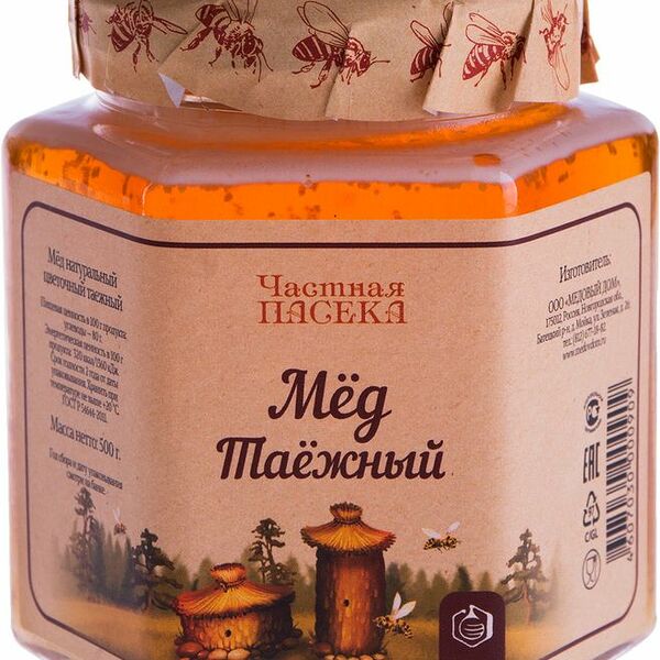 Мед Частная пасека Таежный, 500 г