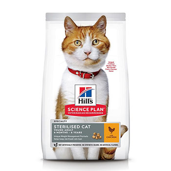 

Сухой корм Hill's Science Plan для молодых стерилизованных кошек и кастрированных котов, с курицей, 300 г