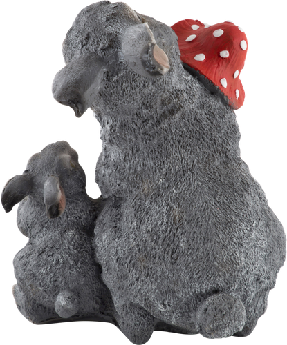 

Фигурка садовая Park Зайцы с грибами 27 см