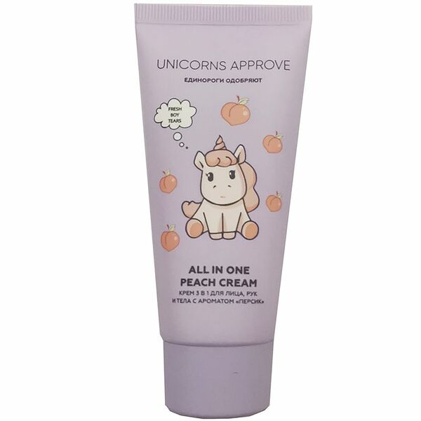 Крем Unicorns Approve c ароматом персика для лица, рук и тела 50мл