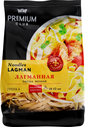 

Лапша PREMIUM CLUB Лагманная яичная, высший сорт
