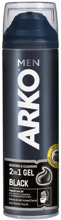 

Гель для бритья Arko Men Black 2в1, 200 мл