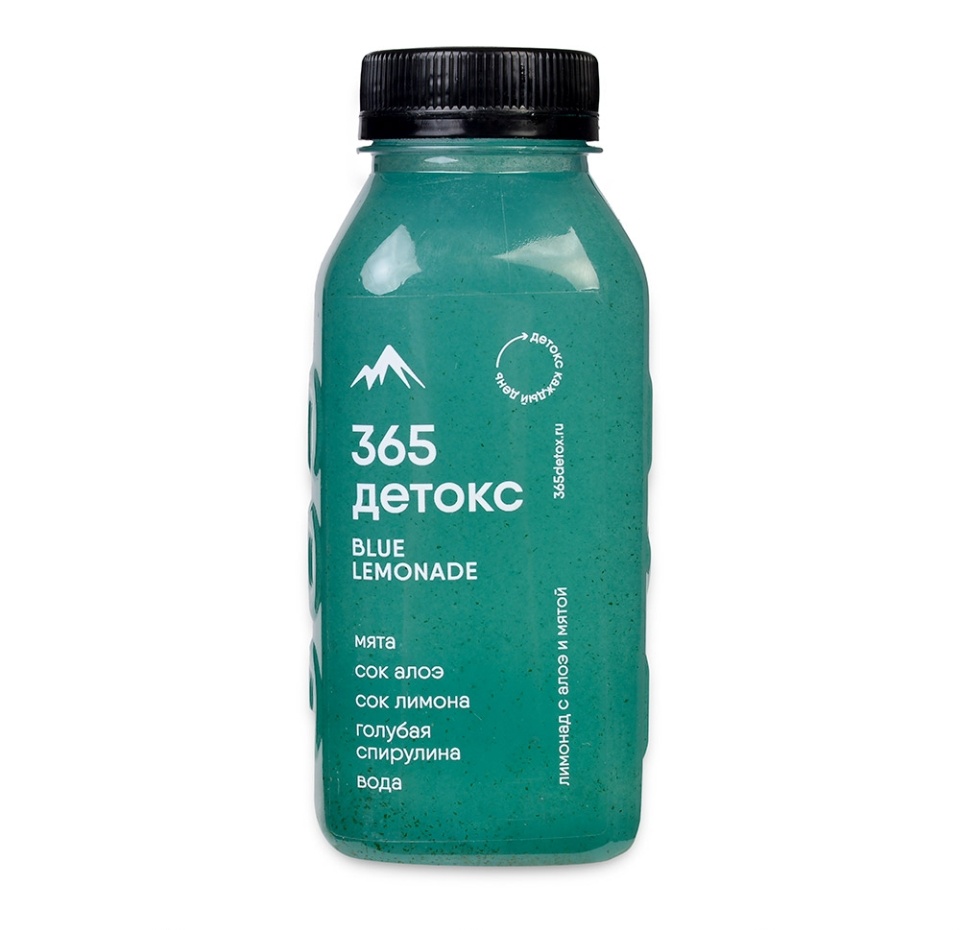 

Напиток безалкогольный Лимонад голубой с алоэ и мятой Blue Lemonade 365 детокс 0.33 л, Россия