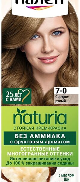 Крем-краска для волос Палетт Naturia 7-0 Средне-русый 110мл