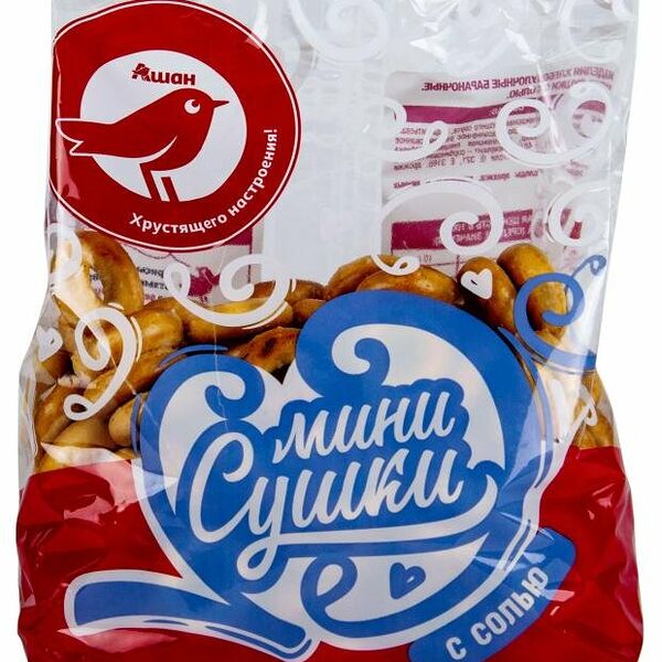 Мини-сушки Ашан Красная Птица с солью