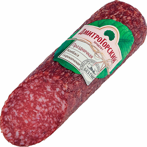 Колбаса Дмитрогорский продукт Праздничная сырокопченая