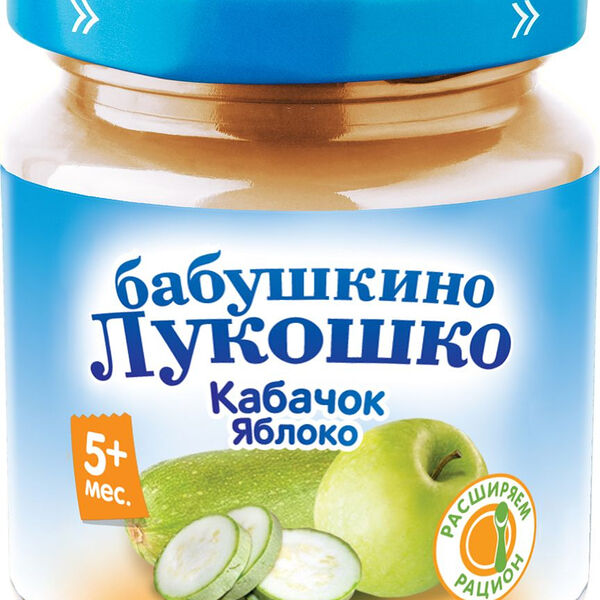 Пюре Бабушкино Лукошко Кабачок-Яблоко с 5 месяцев 100 г