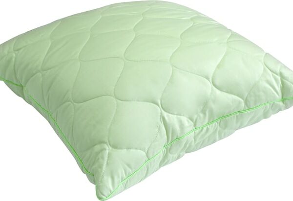 Подушка Мягкий Сон Белый Бамбук стеганая светло-зеленая 70*70см