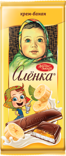 

Шоколад Алёнка молочный с начинкой крем-банан 87 г