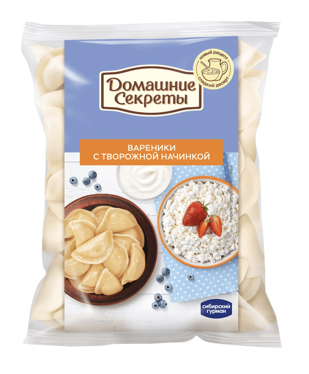 

Вареники Домашние секреты с творогом 450 г