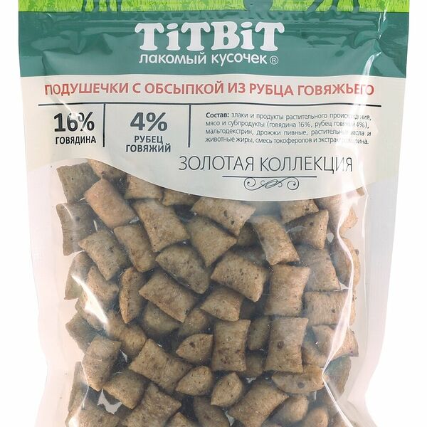Лакомство для собак Titbit Подушечки с обсыпкой из рубца говяжьего