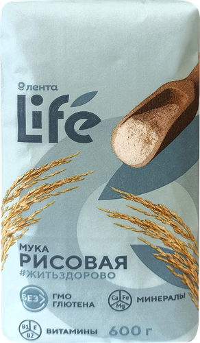 Мука рисовая Лента Life безглютеновая