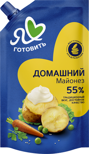 Майонез Я люблю готовить Домашний 55% 600 мл